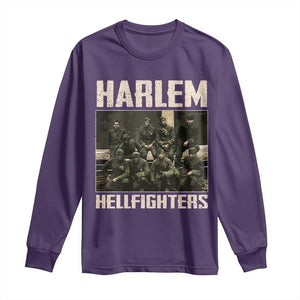 Halem Hellfighters Long Sleeve Shirt USA Black Military History Soldiers WWI WWII TS10 Purple Print Your Wear