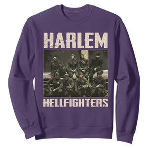 Halem Hellfighters Sweatshirt USA Black Military History Soldiers WWI WWII TS10 Purple Print Your Wear