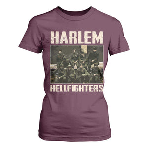 Halem Hellfighters T Shirt For Women USA Black Military History Soldiers WWI WWII TS10 Maroon Print Your Wear