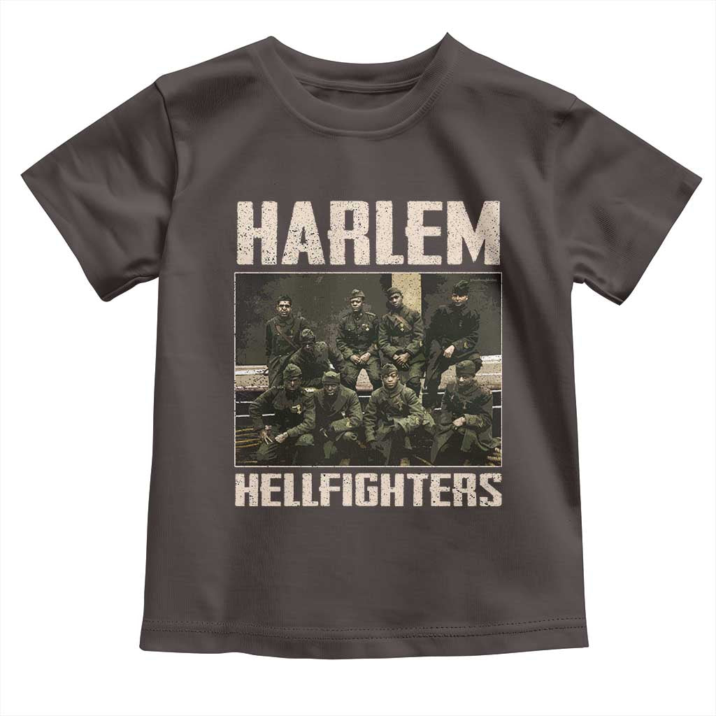Halem Hellfighters Toddler T Shirt USA Black Military History Soldiers WWI WWII TS10 Dark Chocolate Print Your Wear