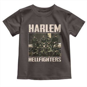 Halem Hellfighters Toddler T Shirt USA Black Military History Soldiers WWI WWII TS10 Dark Chocolate Print Your Wear