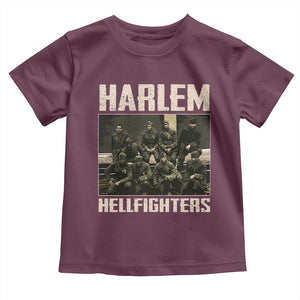 Halem Hellfighters Toddler T Shirt USA Black Military History Soldiers WWI WWII TS10 Maroon Print Your Wear