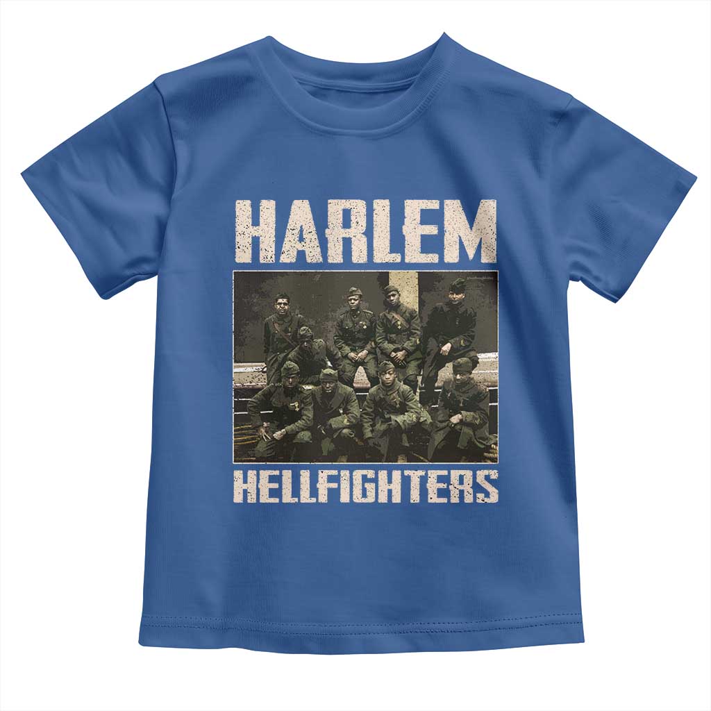 Halem Hellfighters Toddler T Shirt USA Black Military History Soldiers WWI WWII TS10 Royal Blue Print Your Wear