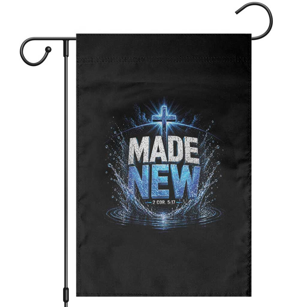 Christian Baptism Garden Flag Made Water Bible Verse Baptized TS10 Black Print Your Wear