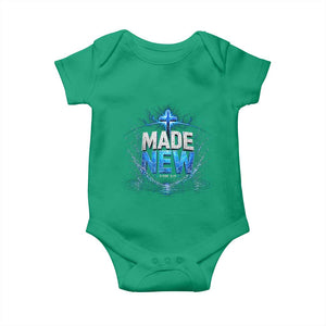 Christian Baptism Baby Onesie Made Water Bible Verse Baptized TS10 Irish Green Print Your Wear