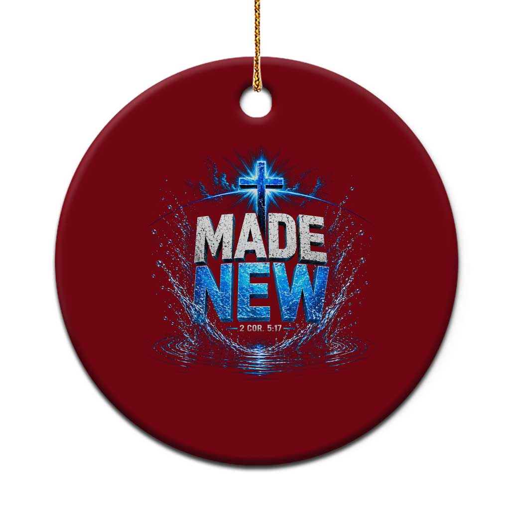 Christian Baptism Ceramic Ornament Made Water Bible Verse Baptized TS10 1pc Red Print Your Wear