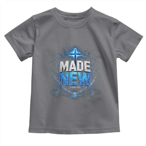 Christian Baptism Toddler T Shirt Made Water Bible Verse Baptized TS10 Charcoal Print Your Wear