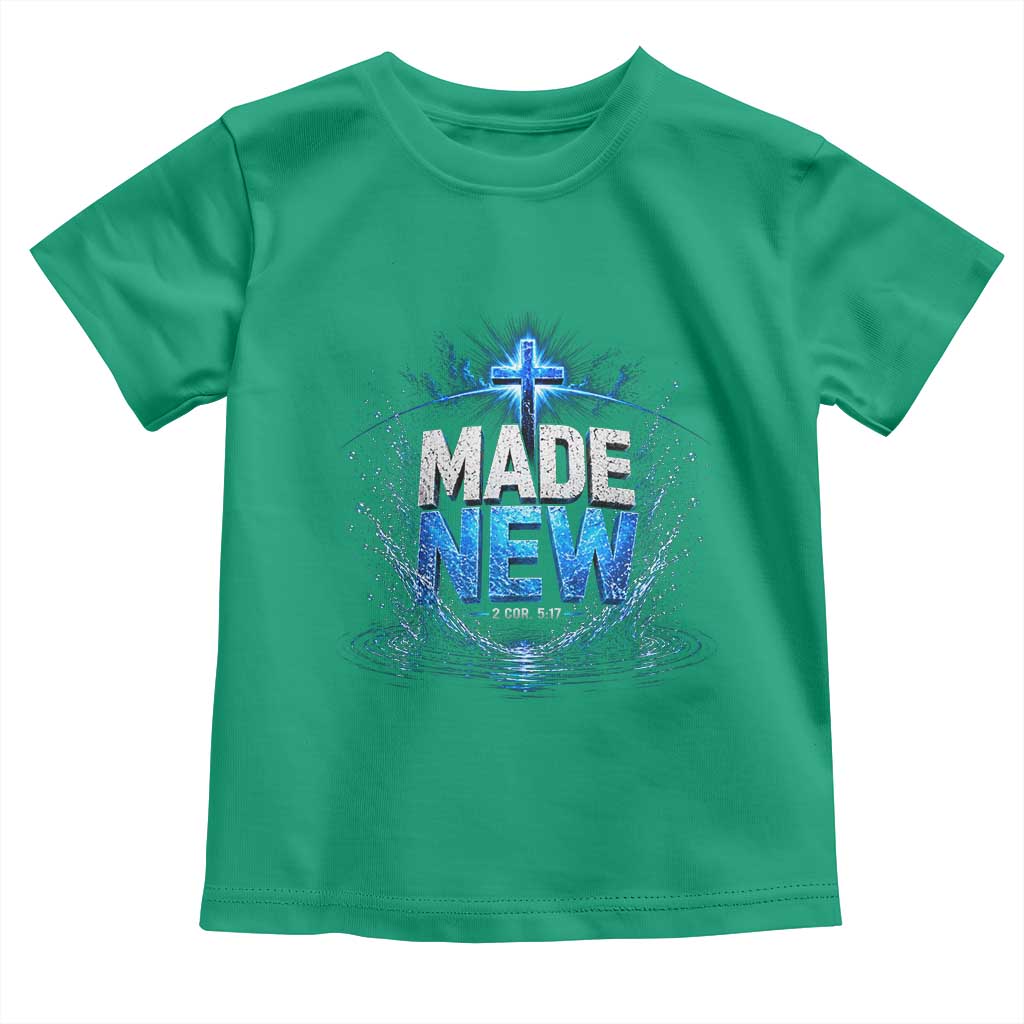 Christian Baptism Toddler T Shirt Made Water Bible Verse Baptized TS10 Irish Green Print Your Wear
