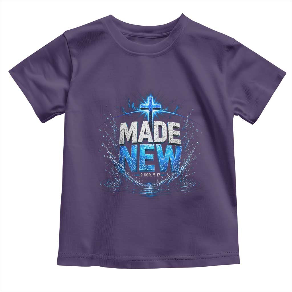 Christian Baptism Toddler T Shirt Made Water Bible Verse Baptized TS10 Purple Print Your Wear