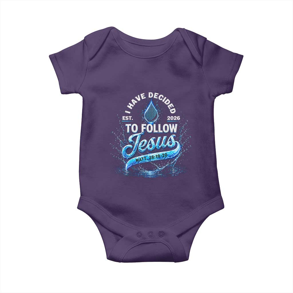 New Baptist Believer Baby Onesie Have Decided To Follow Jesus 2026 TS10 Purple Print Your Wear