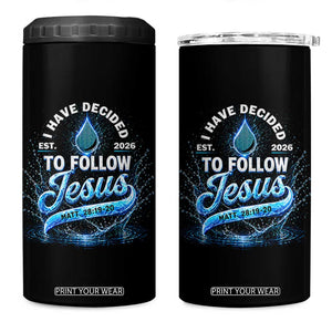 New Baptist Believer 4 in 1 Can Cooler Tumbler Have Decided To Follow Jesus 2026 TS10 One Size: 16 oz Black Print Your Wear