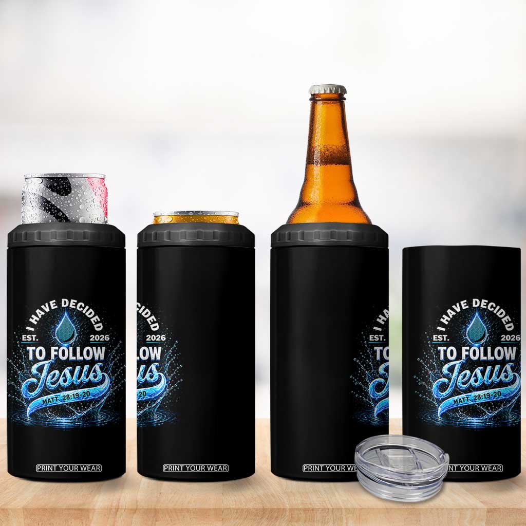 New Baptist Believer 4 in 1 Can Cooler Tumbler Have Decided To Follow Jesus 2026 TS10 Print Your Wear