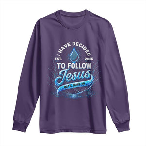 New Baptist Believer Long Sleeve Shirt Have Decided To Follow Jesus 2026 TS10 Purple Print Your Wear