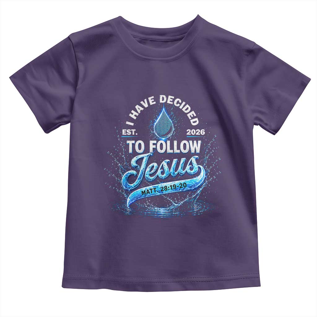 New Baptist Believer Toddler T Shirt Have Decided To Follow Jesus 2026 TS10 Purple Print Your Wear