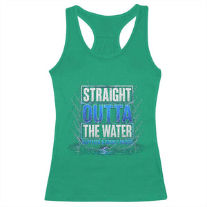 Baptism Racerback Tank Top Straight Outta Water Christian Baptized TS10 Irish Green Print Your Wear