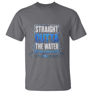 Baptism T Shirt Straight Outta Water Christian Baptized TS10 Charcoal Print Your Wear