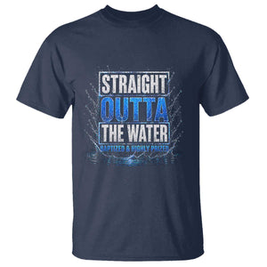 Baptism T Shirt Straight Outta Water Christian Baptized TS10 Navy Print Your Wear