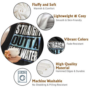 Straight Outta Holy Water Throw Blanket Baptismal Baptism Christening TS10 Print Your Wear