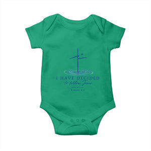 New Believer Baby Onesie I Have Decided To Follow Jesus In Baptism Cross Water TS10 Irish Green Print Your Wear