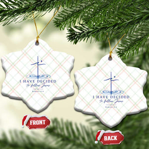New Believer Ceramic Ornament I Have Decided To Follow Jesus In Baptism Cross Water TS10 Print Your Wear