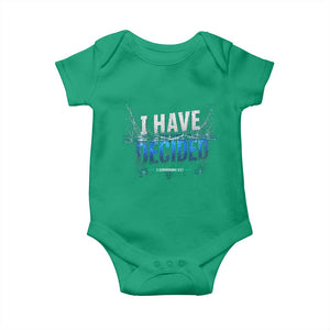 Christian Baptism Baby Onesie New Believer Water Immersion Baptized I Have Decided TS10 Irish Green Print Your Wear