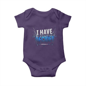 Christian Baptism Baby Onesie New Believer Water Immersion Baptized I Have Decided TS10 Purple Print Your Wear