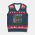 Land of the Free Because of the Brave V-Neck Knit Sweater Vest Gun American Flag TS10 Navy Red Print Your Wear