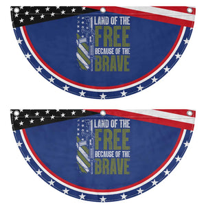 Land of the Free Because of the Brave Patriotic Fan Flag Gun American Flag
