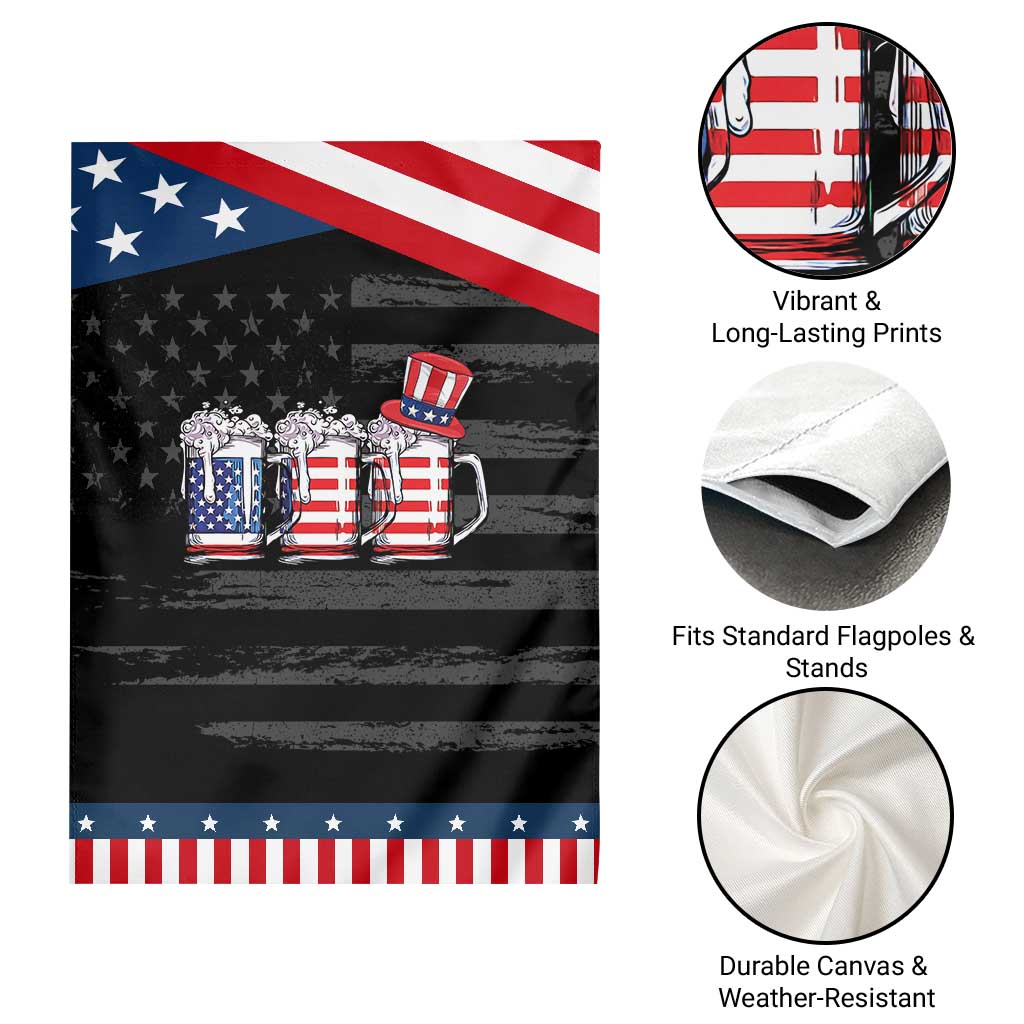 Beer American Flag 4th of July Garden Flag Merica Drinking USA TS10 Print Your Wear