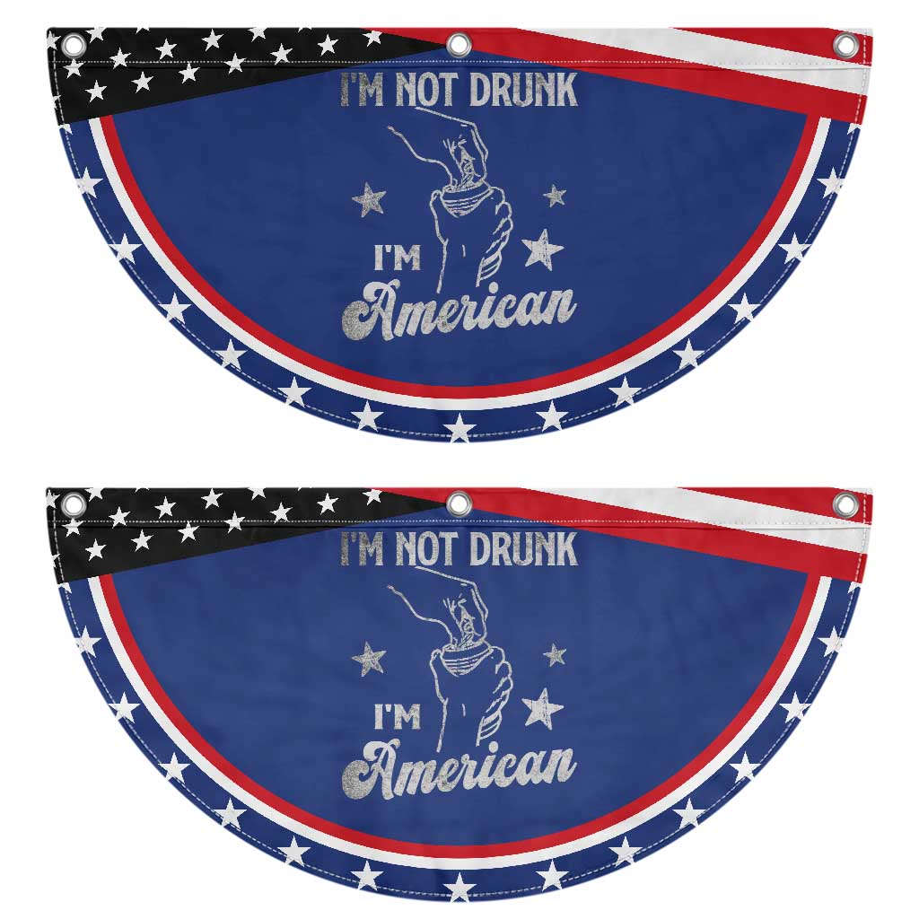 Funny 4th of July Drinking Patriotic Fan Flag Not Drunk I am American