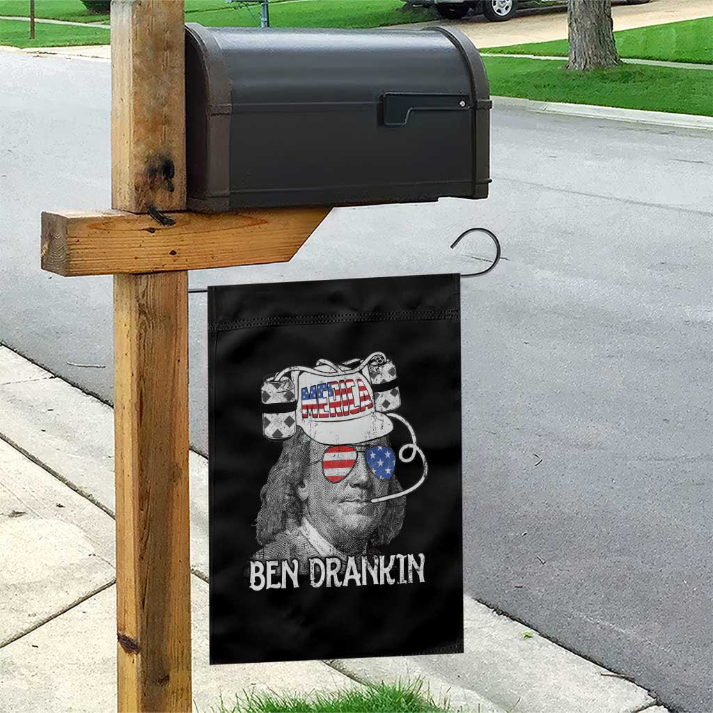 4th of July Ben Drankin Garden Flag Funny Benjamin Franklin USA Flag TS10 Print Your Wear