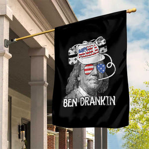 4th of July Ben Drankin Garden Flag Funny Benjamin Franklin USA Flag TS10 Print Your Wear