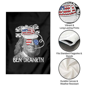 4th of July Ben Drankin Garden Flag Funny Benjamin Franklin USA Flag TS10 Print Your Wear