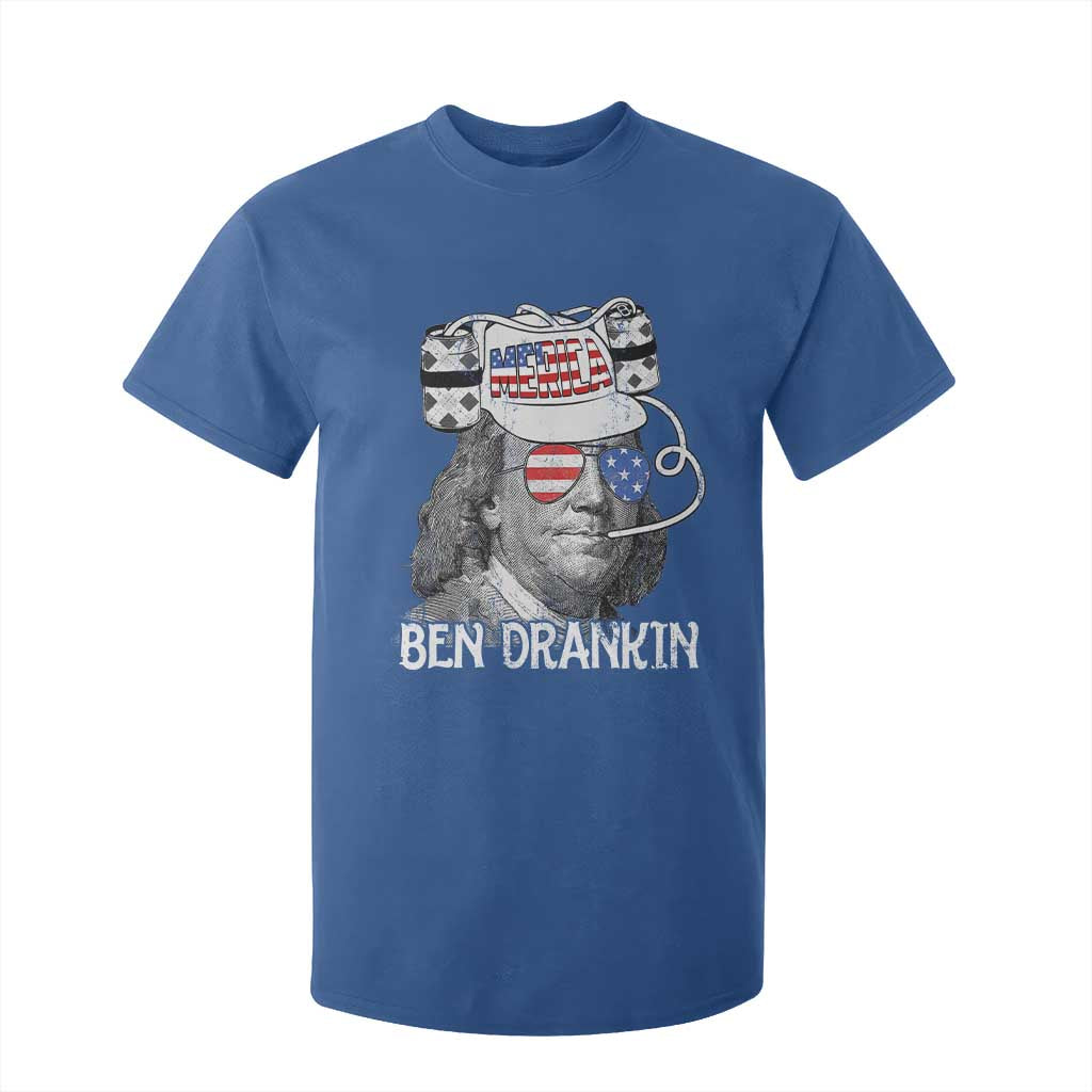 4th of July Ben Drankin T Shirt For Kid Funny Benjamin Franklin USA Flag TS10 Royal Blue Print Your Wear