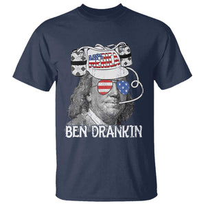 4th of July Ben Drankin T Shirt Funny Benjamin Franklin USA Flag TS10 Navy Print Your Wear