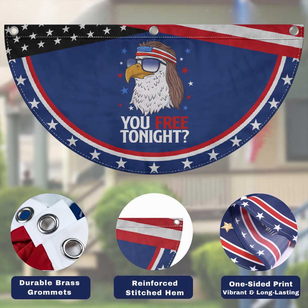 Funny 4th of July Patriotic Fan Flag Bald Eagle You Free Tonight