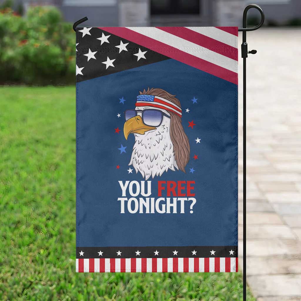 Funny 4th of July Garden Flag Patriotic Bald Eagle You Free Tonight TS10 Classic Blue Black Print Your Wear