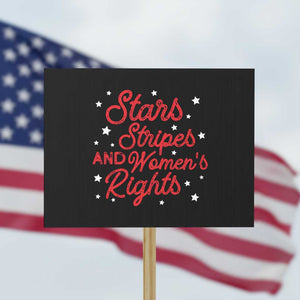 Stars Stripes And Equal Rights Protest Sign 4th Of July Patriotic TS10 Horizontal 18" × 24" Black Print Your Wear