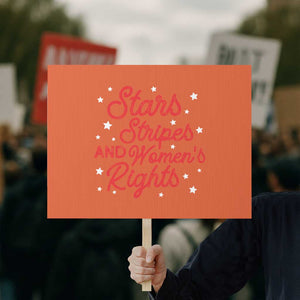 Stars Stripes And Equal Rights Protest Sign 4th Of July Patriotic TS10 Horizontal 18" × 24" Orange Print Your Wear