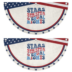 Stars Stripes And Equal Rights Patriotic Fan Flag Groovy Retro 4th Of July