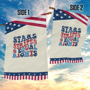 Stars Stripes And Equal Rights Garden Flag Groovy Retro 4th Of July TS10 Print Your Wear