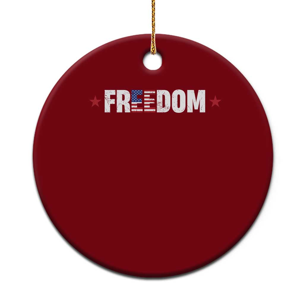 Patriotic Ceramic Ornament Freedom American Flag 4th of July TS10 1pc Red Print Your Wear