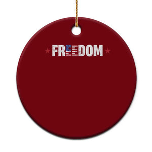 Patriotic Ceramic Ornament Freedom American Flag 4th of July TS10 1pc Red Print Your Wear