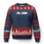 Patriotic Ugly Christmas Sweater Freedom American Flag 4th of July TS10 Navy Red Print Your Wear