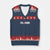 Patriotic V-Neck Knit Sweater Vest Freedom American Flag 4th of July TS10 Navy Red Print Your Wear