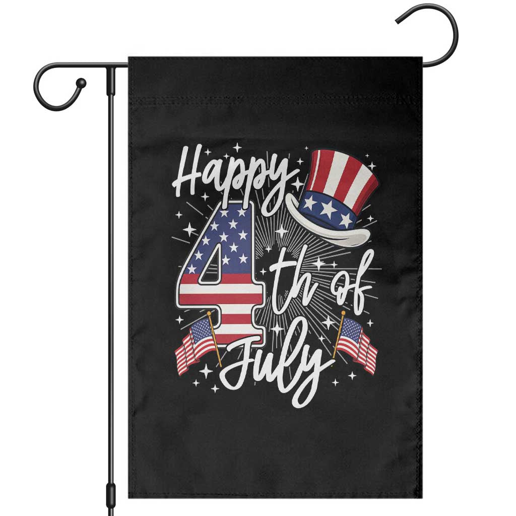 Happy 4th Of July Garden Flag Patriotic American Flag USA TS10 Black Print Your Wear