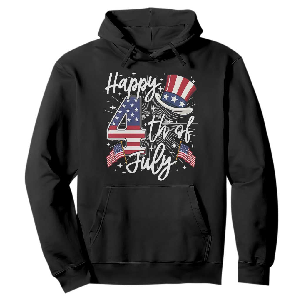 Happy 4th Of July Hoodie Patriotic American Flag USA TS10 Black Print Your Wear
