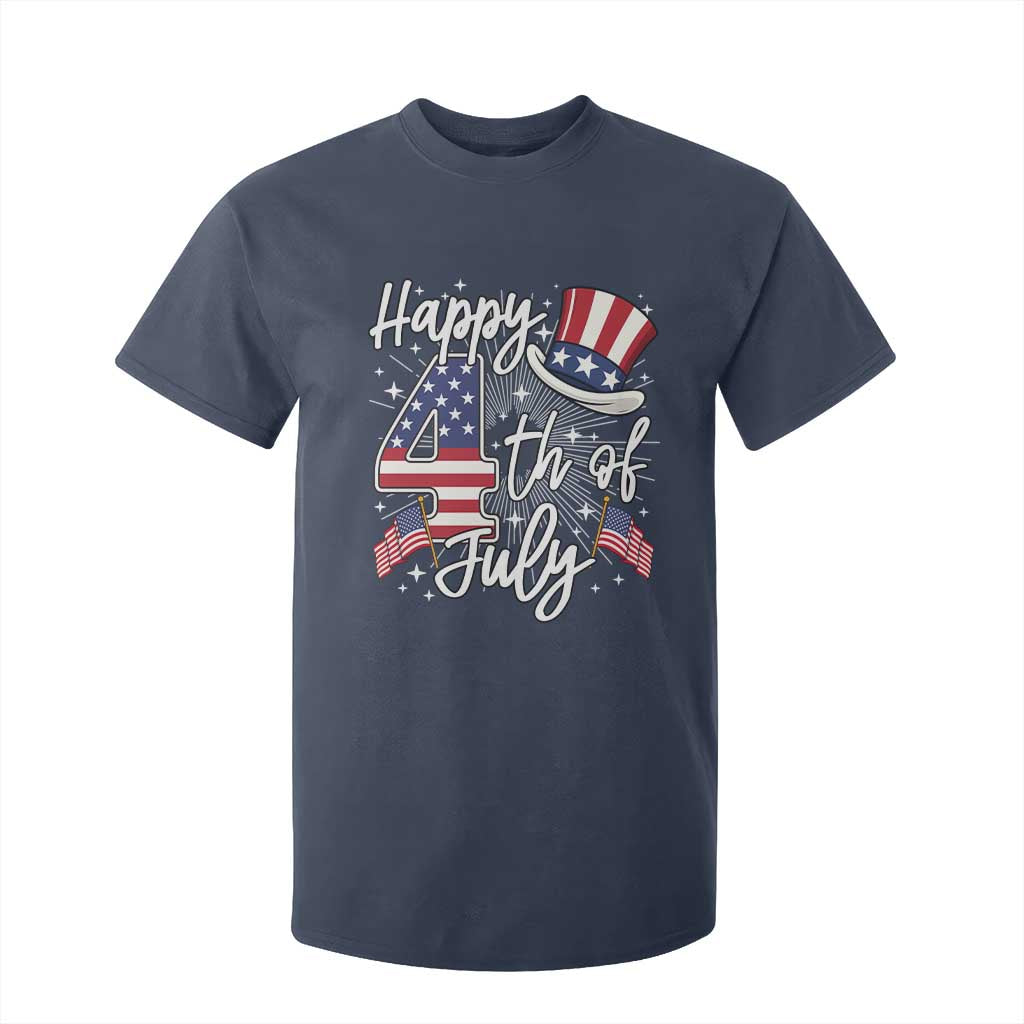 Happy 4th Of July T Shirt For Kid Patriotic American Flag USA TS10 Navy Print Your Wear