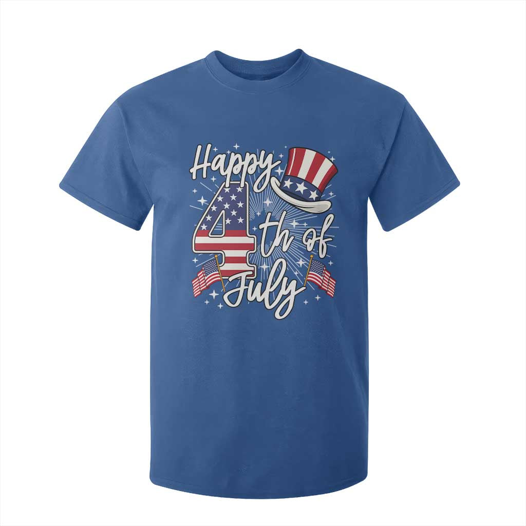 Happy 4th Of July T Shirt For Kid Patriotic American Flag USA TS10 Royal Blue Print Your Wear