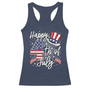 Happy 4th Of July Racerback Tank Top Patriotic American Flag USA TS10 Navy Print Your Wear